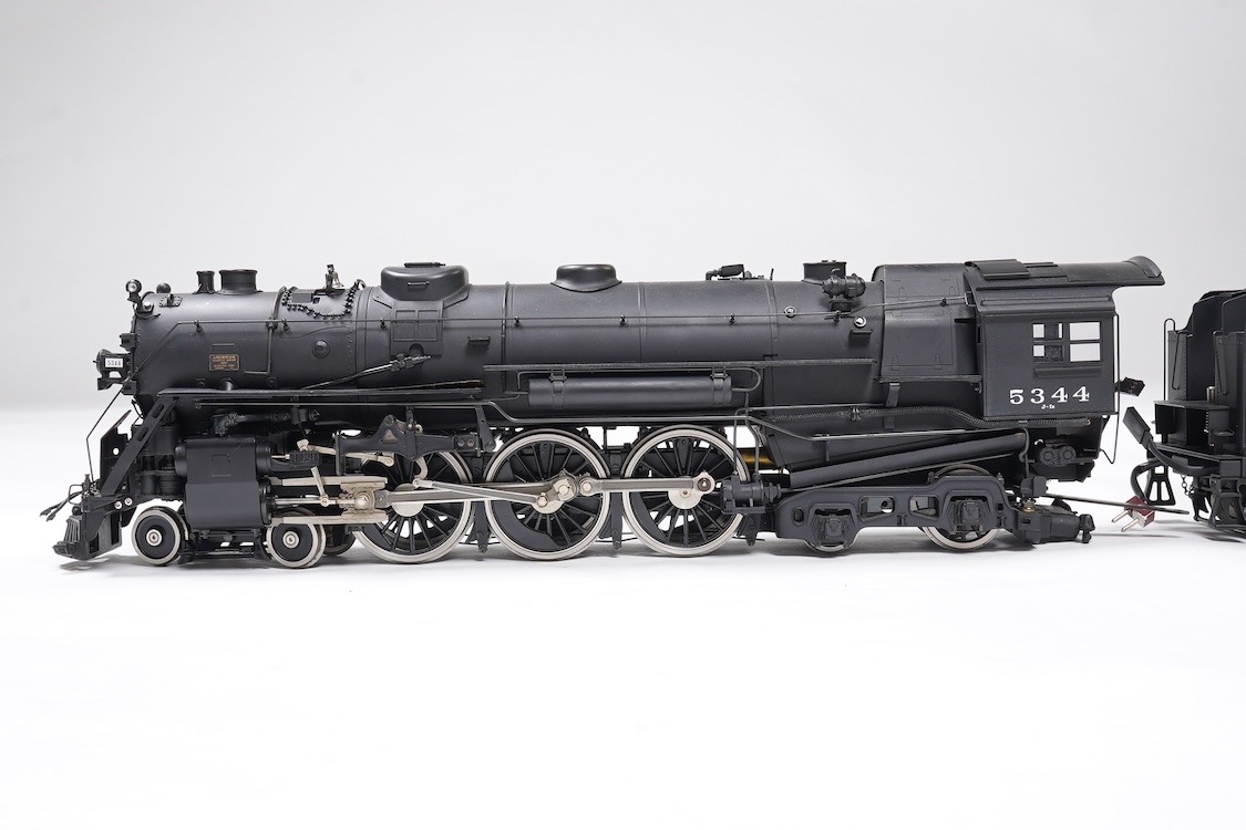 A Gauge One Aster Hobbies New York Central Hudson, 4-6-4 tender locomotive, 5344, the electric version of this model.